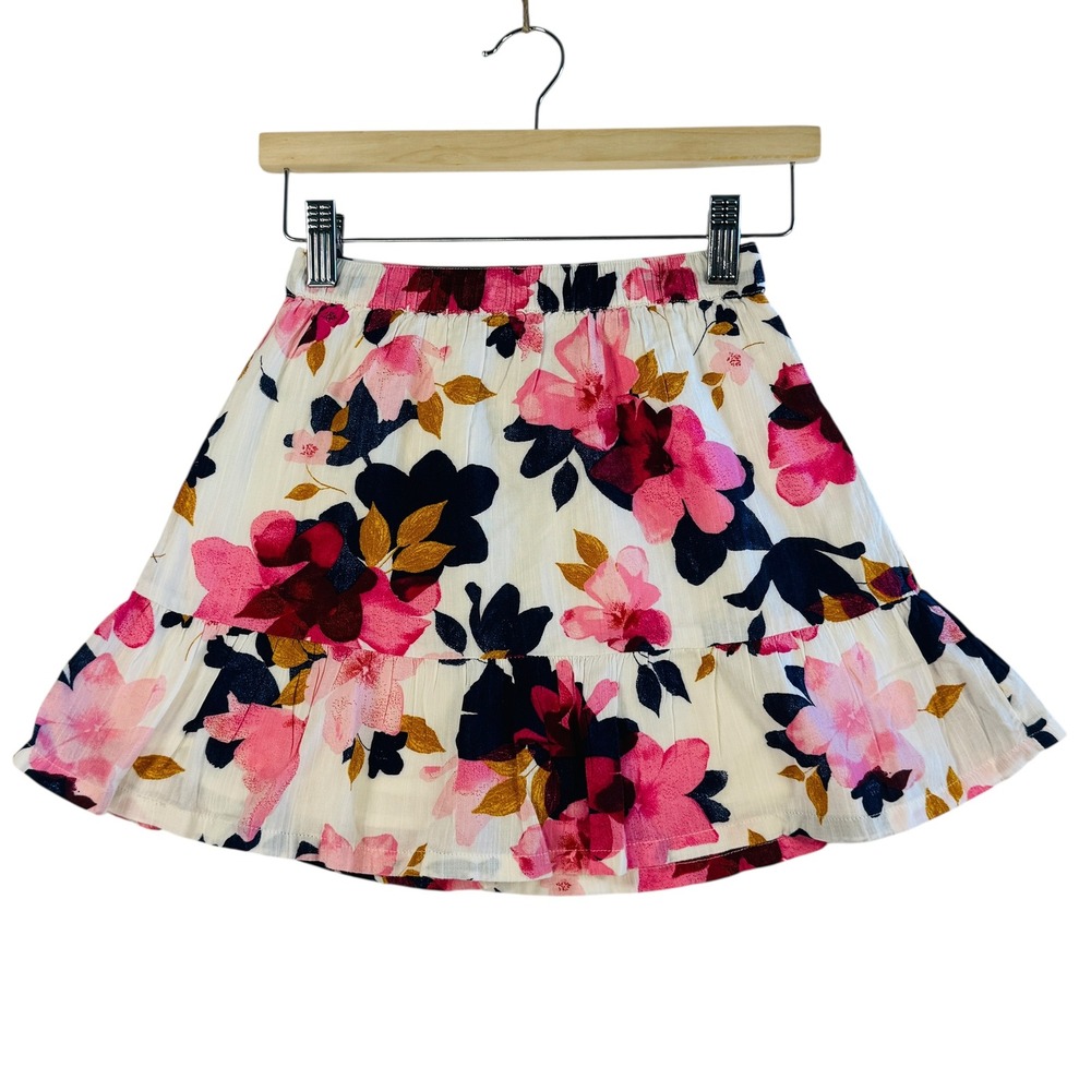 Old Navy Toddler Girls Tiered Floral Ruffle Skirt Pink Navy 5T Cottagecore Ditsy
